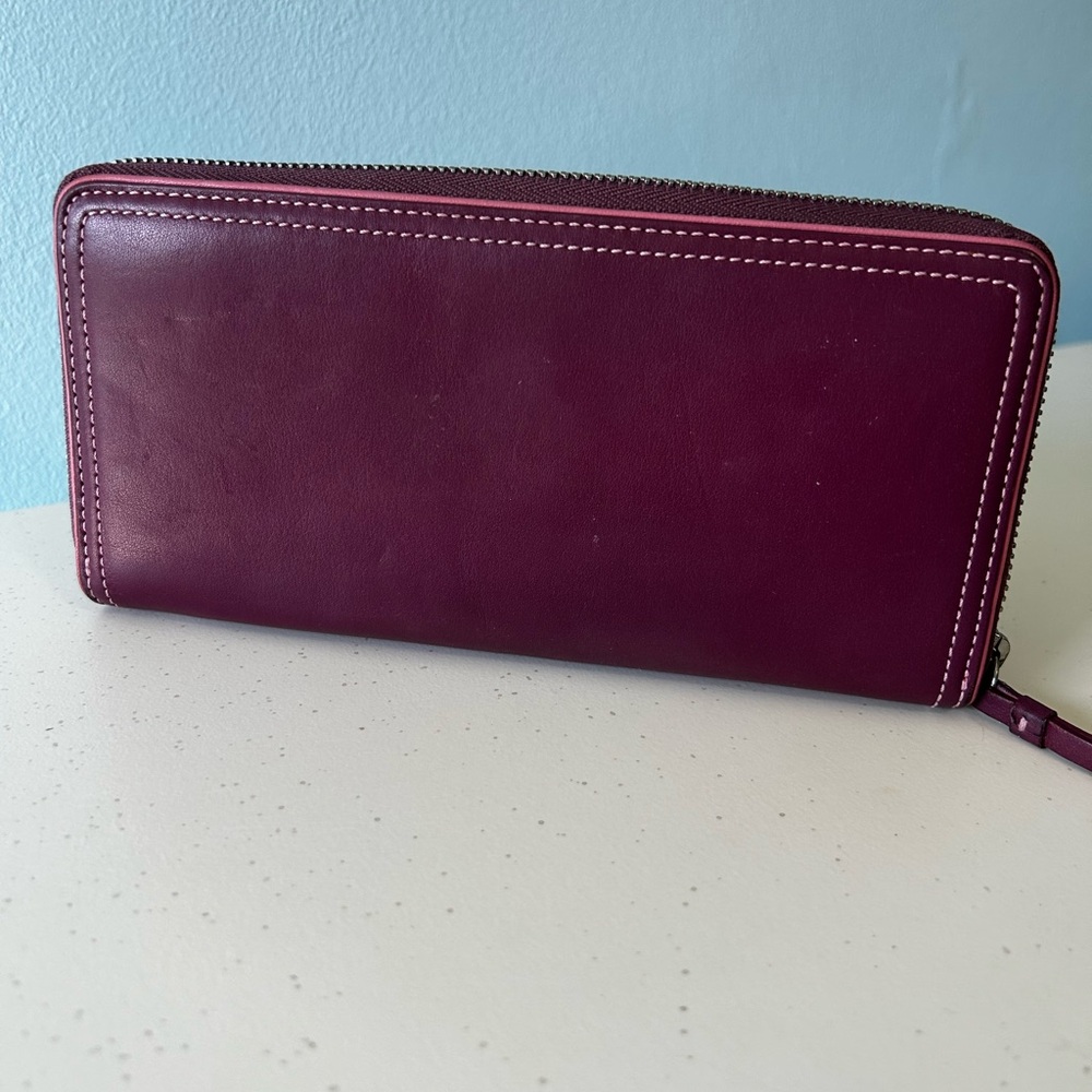 NEW Coach Pink and Purple Leather Wallet - Picture 2 of 7